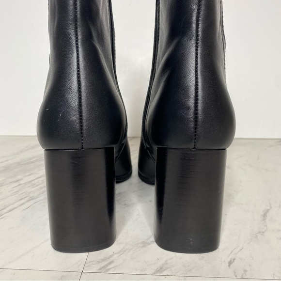 Blondo Indi Black Leather Pointy Toe Heeled Bootie 7 1/2 M - Picture 4 of 14